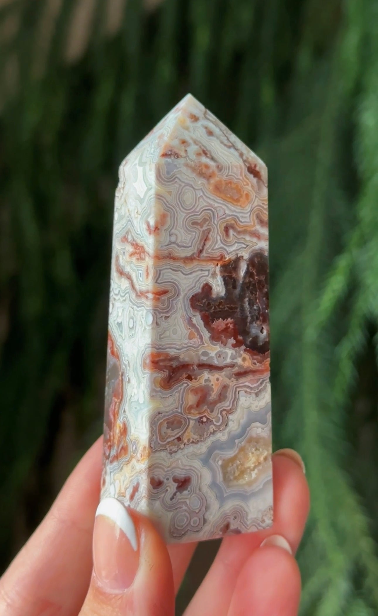 Mexican Crazy Lace Agate Tower