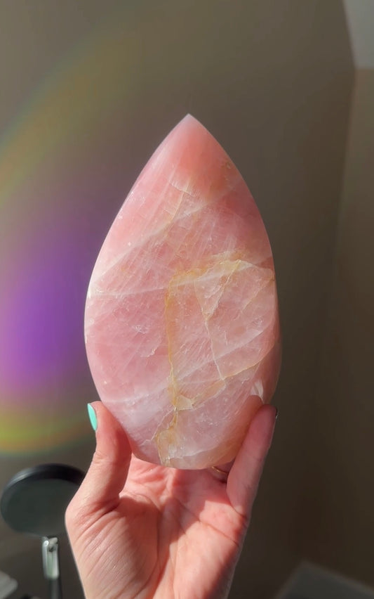 Rose Quartz + Golden Healer Flame